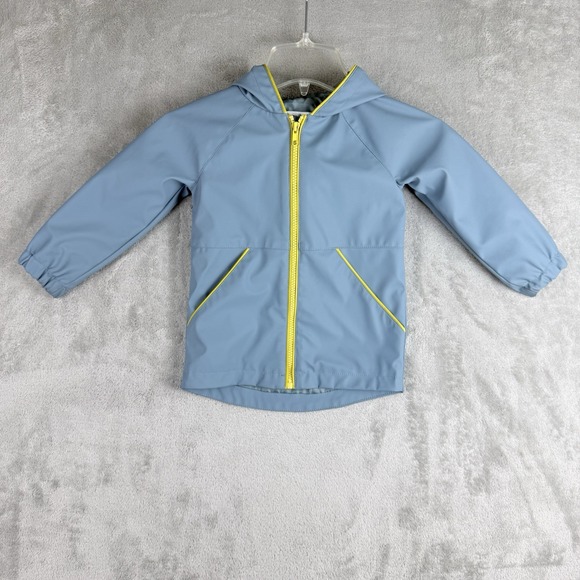 Tommy Bahama Other - Tommy Bahama Rain Jacket Kids 2T Blue Full Zip Hooded Dinosaur Spikes Outdoor